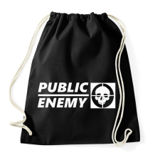 PRINTFASHION PUBLIC ENEMY FEHÉR - Sportzsák, Tornazsák - Fekete tornazsák