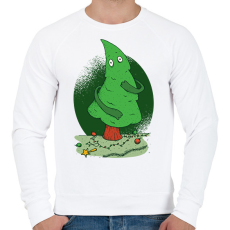 PRINTFASHION Pucér karácsonyfa - Férfi pulóver - Fehér