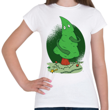 PRINTFASHION Pucér karácsonyfa - Női póló - Fehér női póló