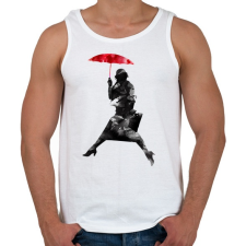 PRINTFASHION Puddle jumper - Férfi atléta - Fehér atléta, trikó