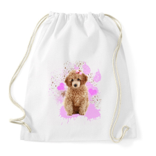PRINTFASHION pudli - Sportzsák, Tornazsák - Fehér tornazsák