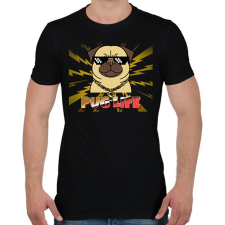 PRINTFASHION PUG LIFE 2 - Férfi póló - Fekete férfi póló