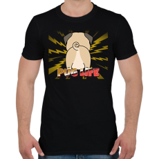 PRINTFASHION PUG LIFE 3 - Férfi póló - Fekete