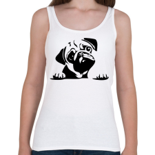 PRINTFASHION pug - Női atléta - Fehér női trikó
