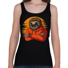 PRINTFASHION Pulóveres lajhár - Női atléta - Fekete