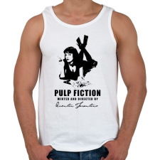 PRINTFASHION PULP FICTION-BLACK - Férfi atléta - Fehér atléta, trikó