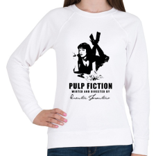 PRINTFASHION PULP FICTION-BLACK - Női pulóver - Fehér női pulóver, kardigán
