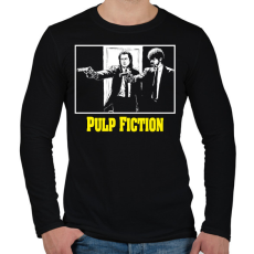 PRINTFASHION Pulp Fiction - Férfi hosszú ujjú póló - Fekete