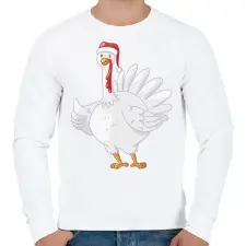 PRINTFASHION Pulyka - Férfi pulóver - Fehér férfi pulóver, kardigán