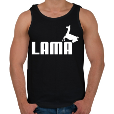 PRINTFASHION Puma Láma paródia - Férfi atléta - Fekete