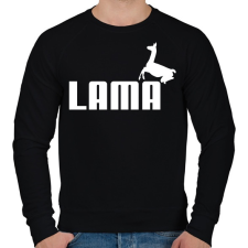 PRINTFASHION Puma Láma paródia - Férfi pulóver - Fekete férfi pulóver, kardigán