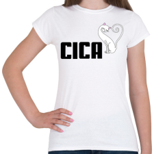 PRINTFASHION Pumacica - Női póló - Fehér női póló