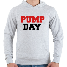 PRINTFASHION PUMP DAY - Férfi kapucnis pulóver - Sport szürke férfi pulóver, kardigán