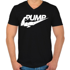 PRINTFASHION PUMP - Férfi V-nyakú póló - Fekete férfi póló