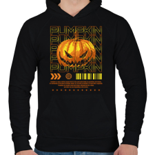 PRINTFASHION Pumpkin - Férfi kapucnis pulóver - Fekete férfi pulóver, kardigán