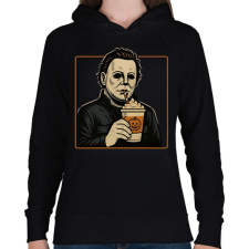 PRINTFASHION Pumpkin spice season - Női kapucnis pulóver - Fekete női pulóver, kardigán