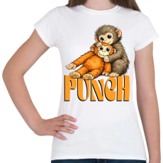 PRINTFASHION PUNCH majom - Női póló - Fehér