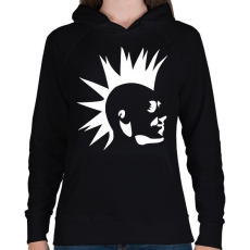 PRINTFASHION Punk 2 - Női kapucnis pulóver - Fekete