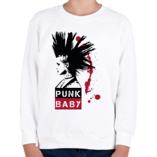 PRINTFASHION Punk Baby - Gyerek pulóver - Fehér gyerek pulóver, kardigán