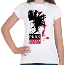 PRINTFASHION Punk Baby - Női póló - Fehér női póló