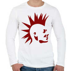 PRINTFASHION Punk - Férfi hosszú ujjú póló - Fehér