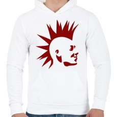 PRINTFASHION Punk - Férfi kapucnis pulóver - Fehér