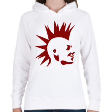 PRINTFASHION Punk - Női kapucnis pulóver - Fehér női pulóver, kardigán