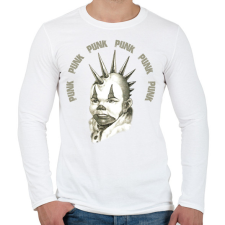PRINTFASHION Punk punk punk - Férfi hosszú ujjú póló - Fehér férfi póló