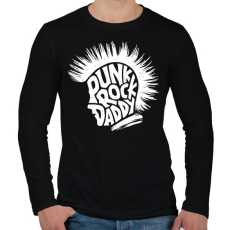 PRINTFASHION Punk Rock Apa - Férfi hosszú ujjú póló - Fekete