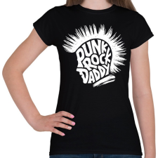 PRINTFASHION Punk Rock Apa - Női póló - Fekete női póló