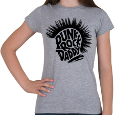 PRINTFASHION Punk Rock Apa - Női póló - Sport szürke női póló