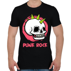 PRINTFASHION PUNK ROCK - Férfi póló - Fekete