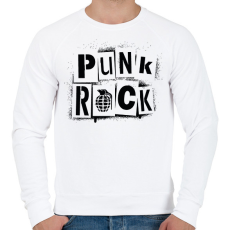 PRINTFASHION Punk Rock - Férfi pulóver - Fehér