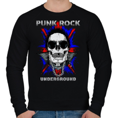 PRINTFASHION Punk rock - Férfi pulóver - Fekete