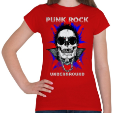 PRINTFASHION Punk rock - Női póló - Piros