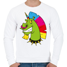PRINTFASHION punk unicorn - Férfi pulóver - Fehér férfi pulóver, kardigán