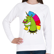 PRINTFASHION punk unicorn - Női pulóver - Fehér