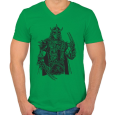 PRINTFASHION Punk zúzó - Férfi V-nyakú póló - Zöld