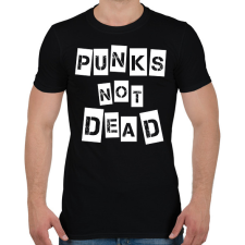 PRINTFASHION Punks not dead - Férfi póló - Fekete férfi póló