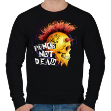 PRINTFASHION Punks not dead - Férfi pulóver - Fekete férfi pulóver, kardigán