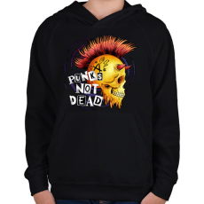 PRINTFASHION Punks not dead - Gyerek kapucnis pulóver - Fekete