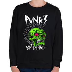 PRINTFASHION Punks not dead - Gyerek pulóver - Fekete