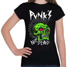 PRINTFASHION Punks not dead - Női póló - Fekete női póló