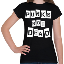 PRINTFASHION Punks not dead - Női póló - Fekete női póló