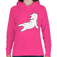 PRINTFASHION Puppy - Női kapucnis pulóver - Fukszia