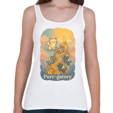 PRINTFASHION Purr-gatory - Női atléta - Fehér