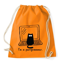 PRINTFASHION Purrgrammer  - Sportzsák, Tornazsák - Narancssárga tornazsák