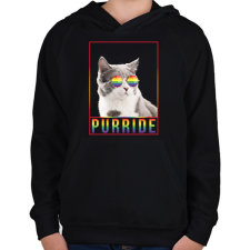 PRINTFASHION Purride - Gyerek kapucnis pulóver - Fekete gyerek pulóver, kardigán