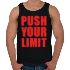 PRINTFASHION Push your limit - Férfi atléta - Fekete atléta, trikó