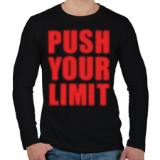 PRINTFASHION Push your limit - Férfi hosszú ujjú póló - Fekete férfi póló